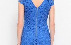 Rochie eleganta brodata albastra